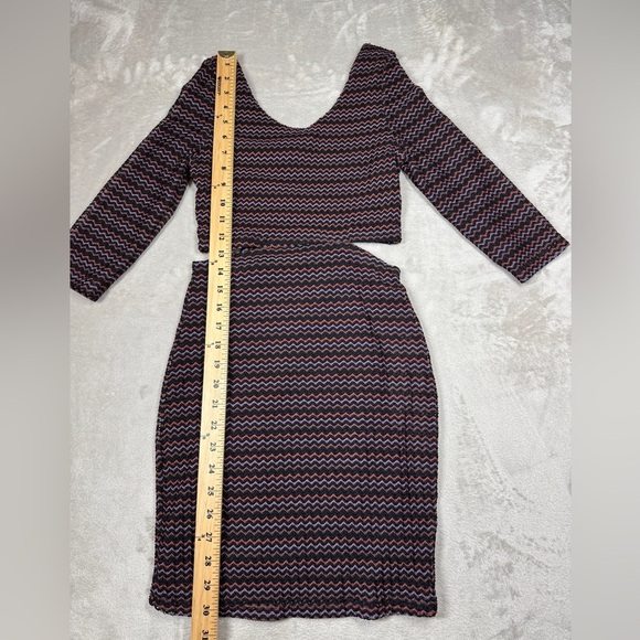 Lovers + Friends Love Connection Bodycon Cutout Chevron Mini Dress Size XS - Picture 8 of 16